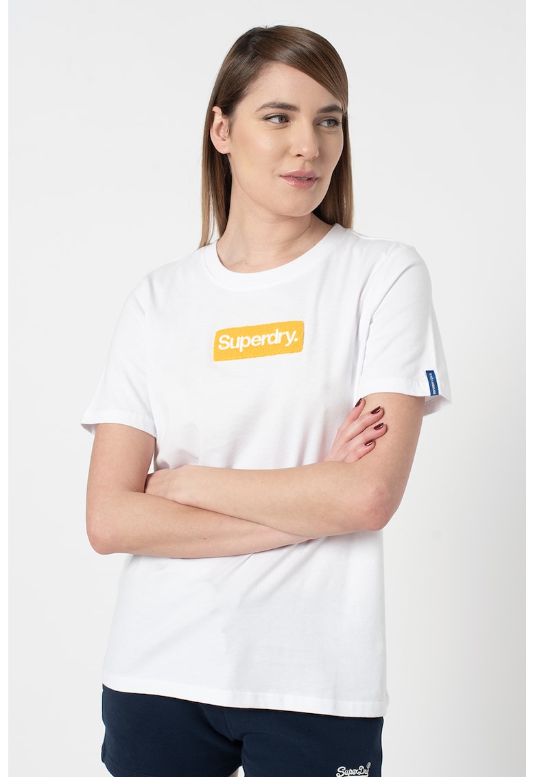 Tricou cu decolteu la baza gatului si broderie logo Workwear