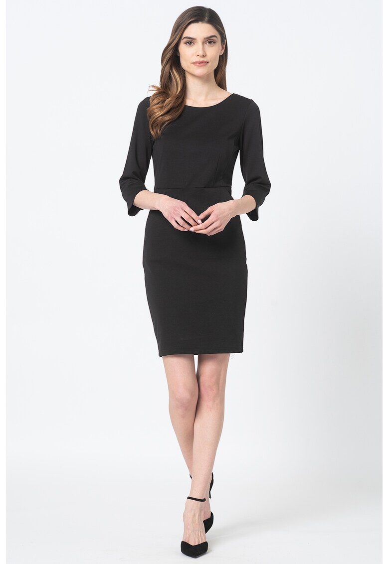Rochie cambrata cu maneci trei sferturi Kate