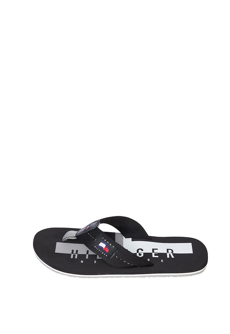 Papuci flip-flop cu detalii logo