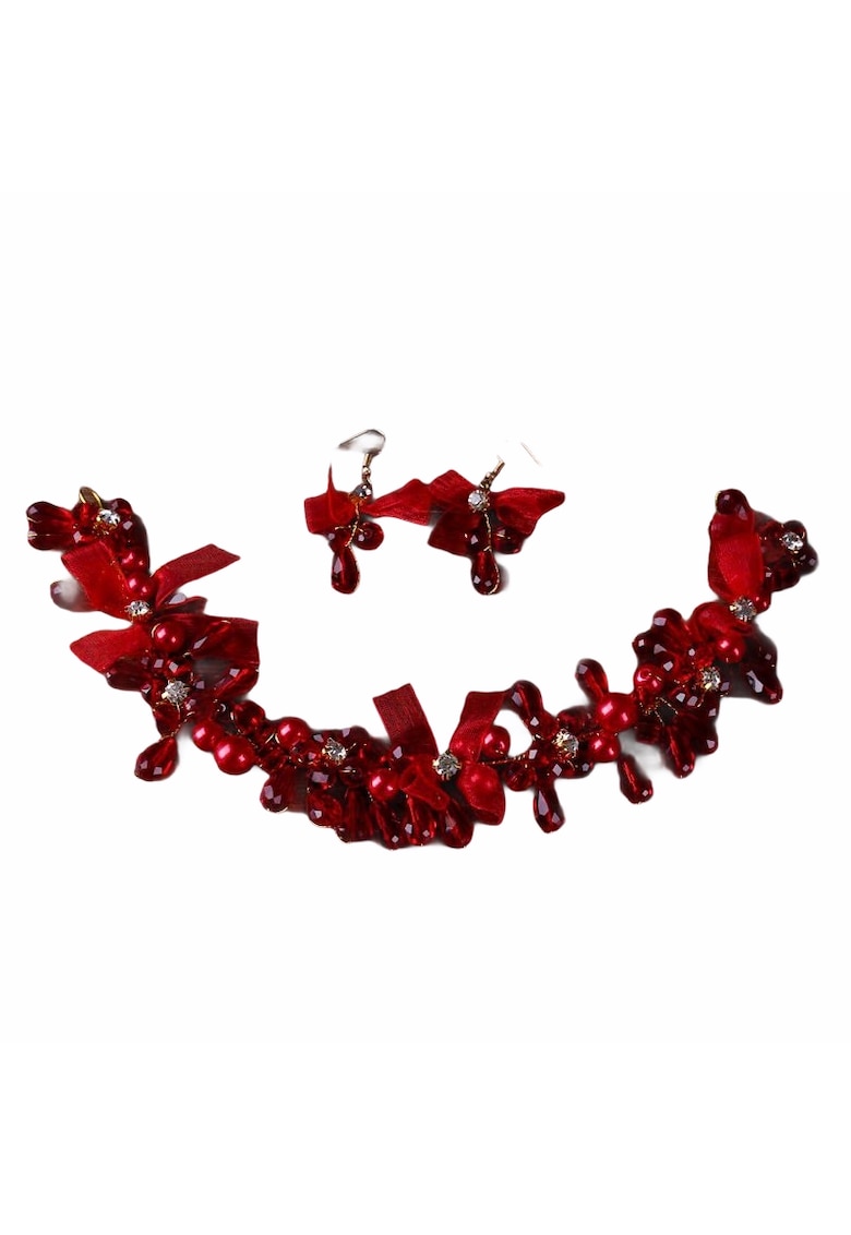 Set Coronita Modelatoare - Accesorii Par si Cercei Nicoletta -  Aliaj metalic - Auriu