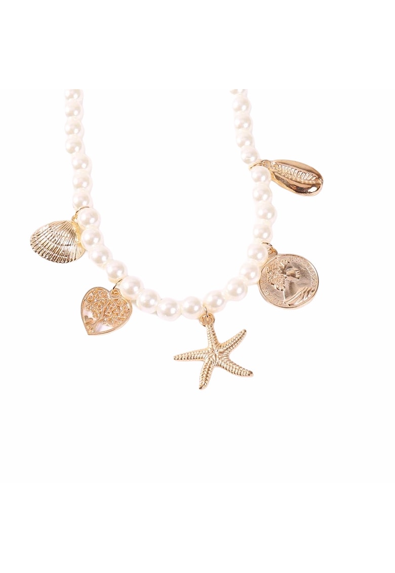 Colier cu perle Kathinka C1 - auriu - Colier cu perle Kathinka C1 - auriu -