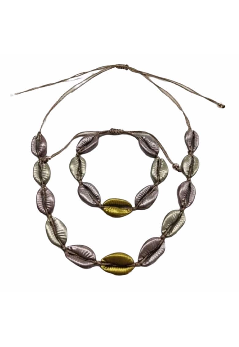 Set Colier si Bratara cu scoici Cleo -  Plastic - Multicolor