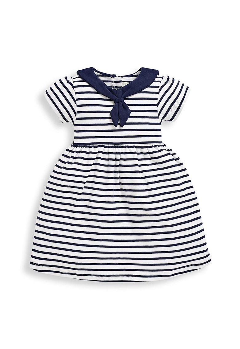 Rochie evazata in dungi cu guler marinaresc