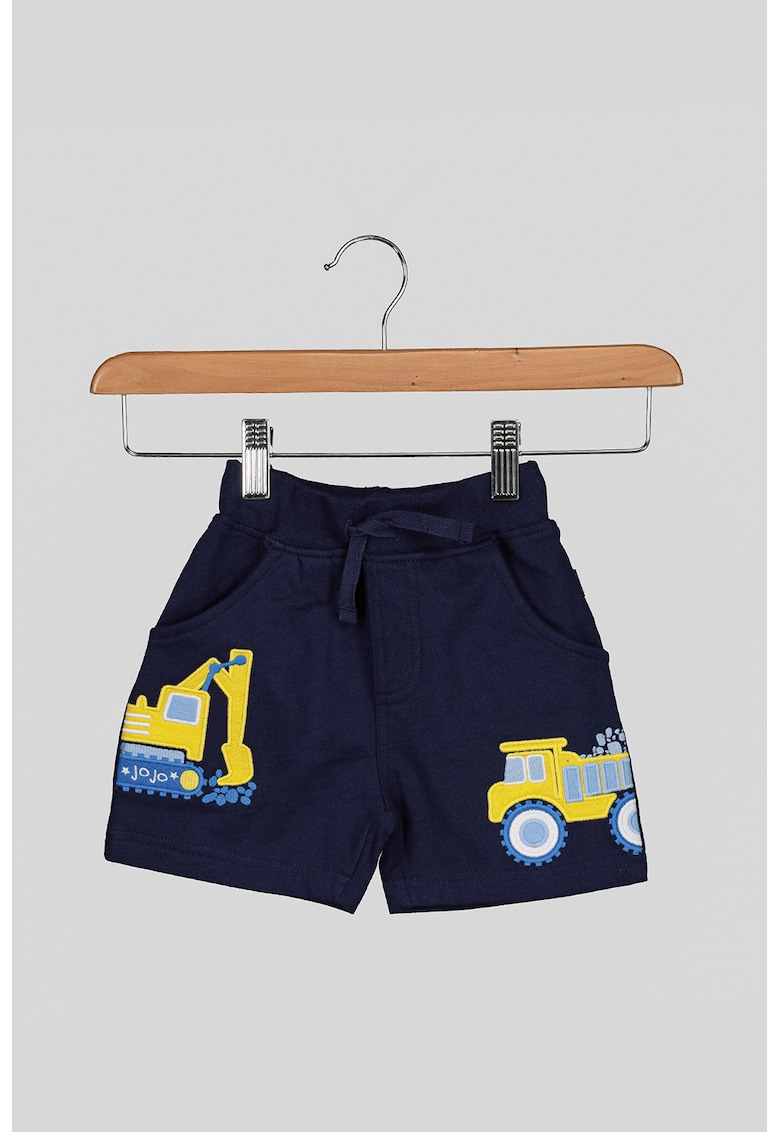 Pantaloni scurti de bumbac cu masinute aplicate