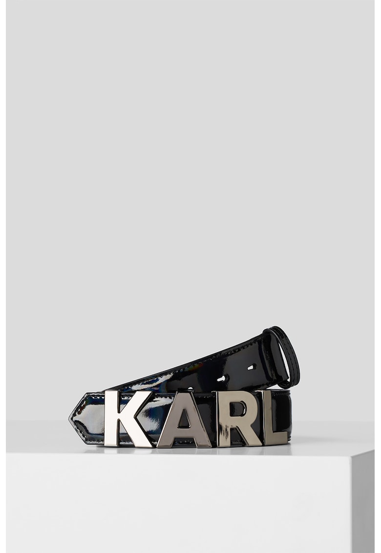 Curea din piele cu catarama cu nit Karl Karl Lagerfeld imagine 2022