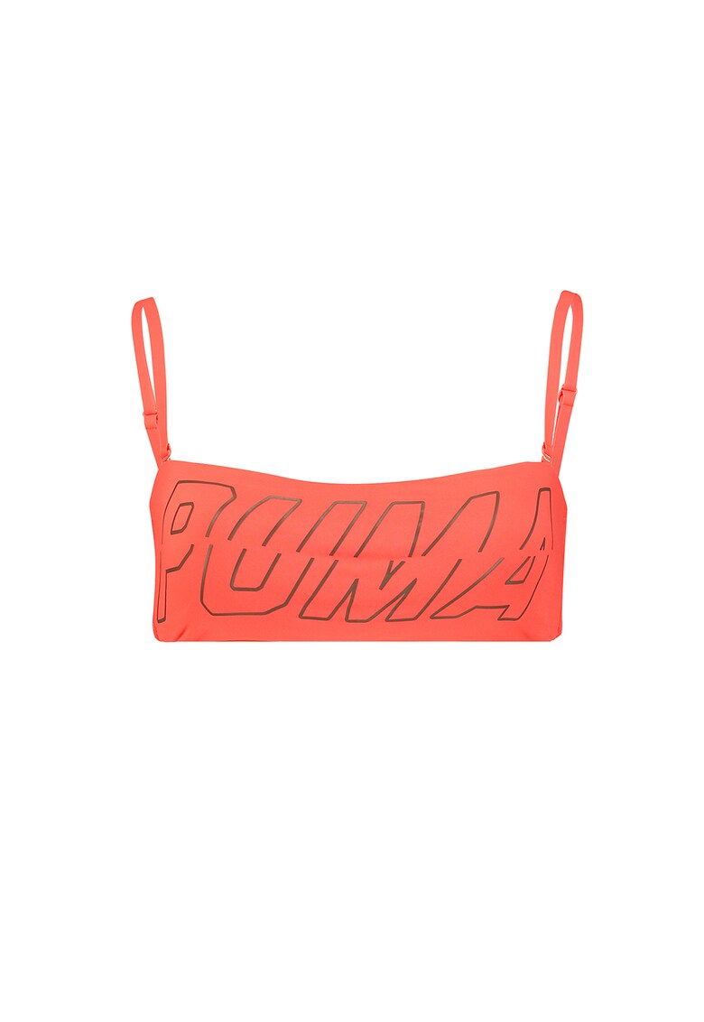 Sutien de baie bandeau cu imprimeu logo
