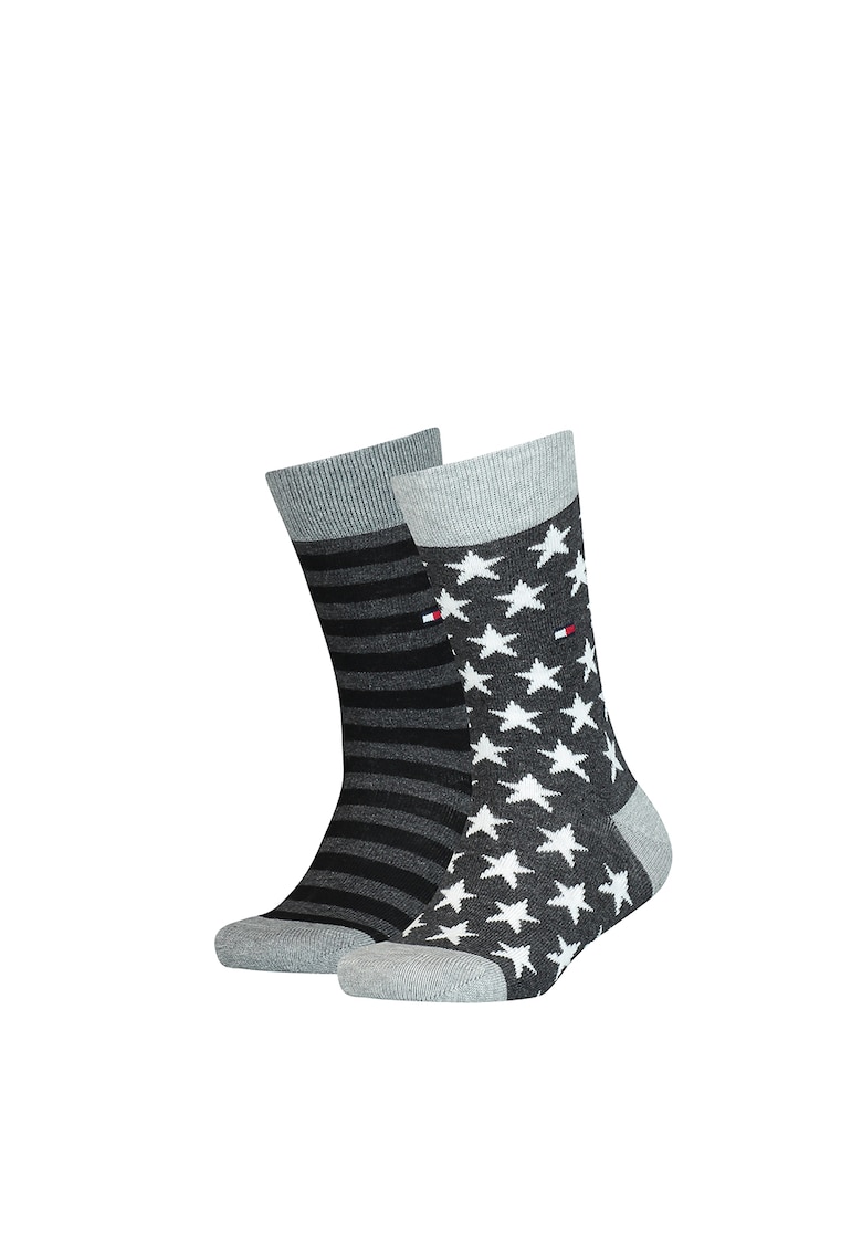 Tommy Hilfiger Set de sosete cu stele si dungi - 2 perechi