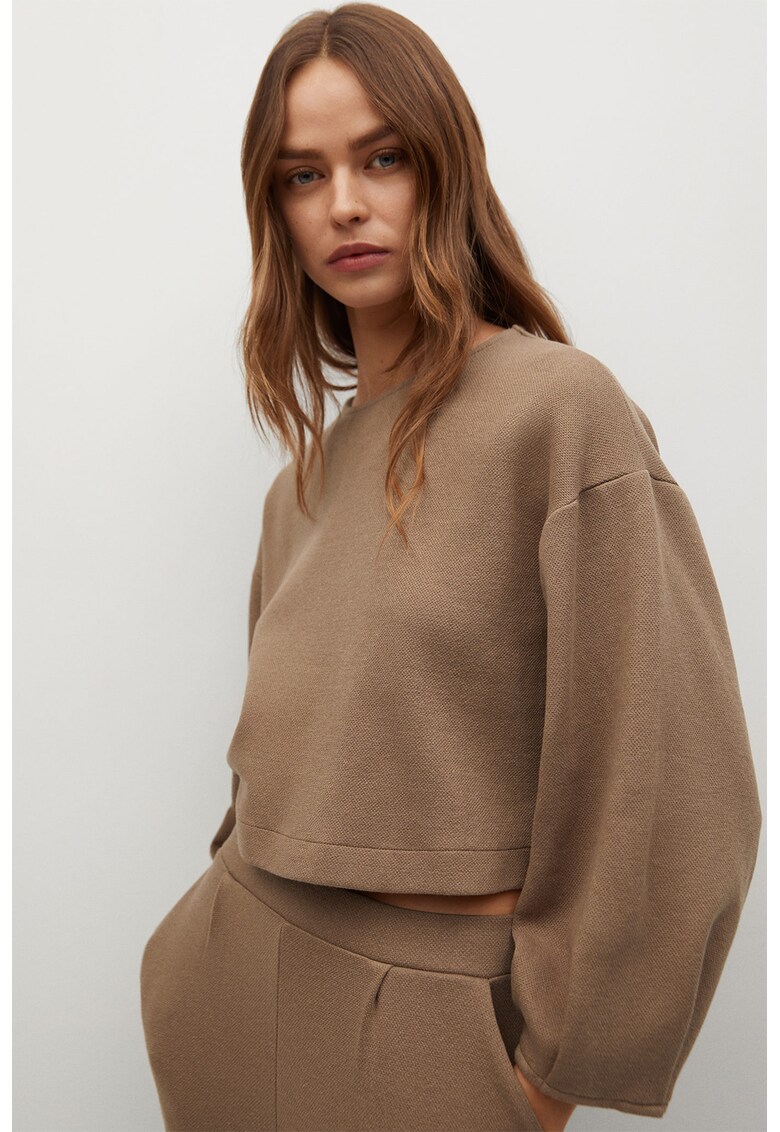 Pulover crop cu maneci cazute Paul