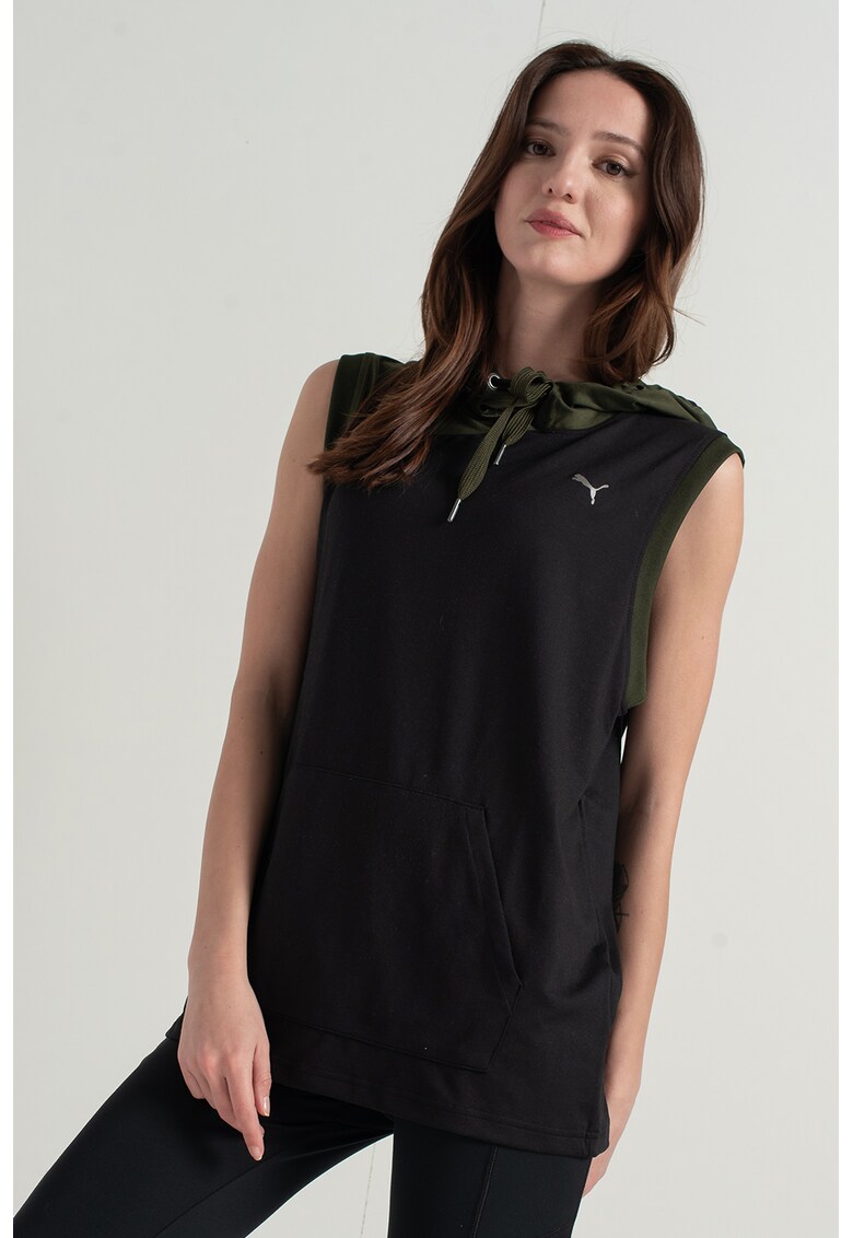 Top cu gluga pentru fitness cu dryCELL
