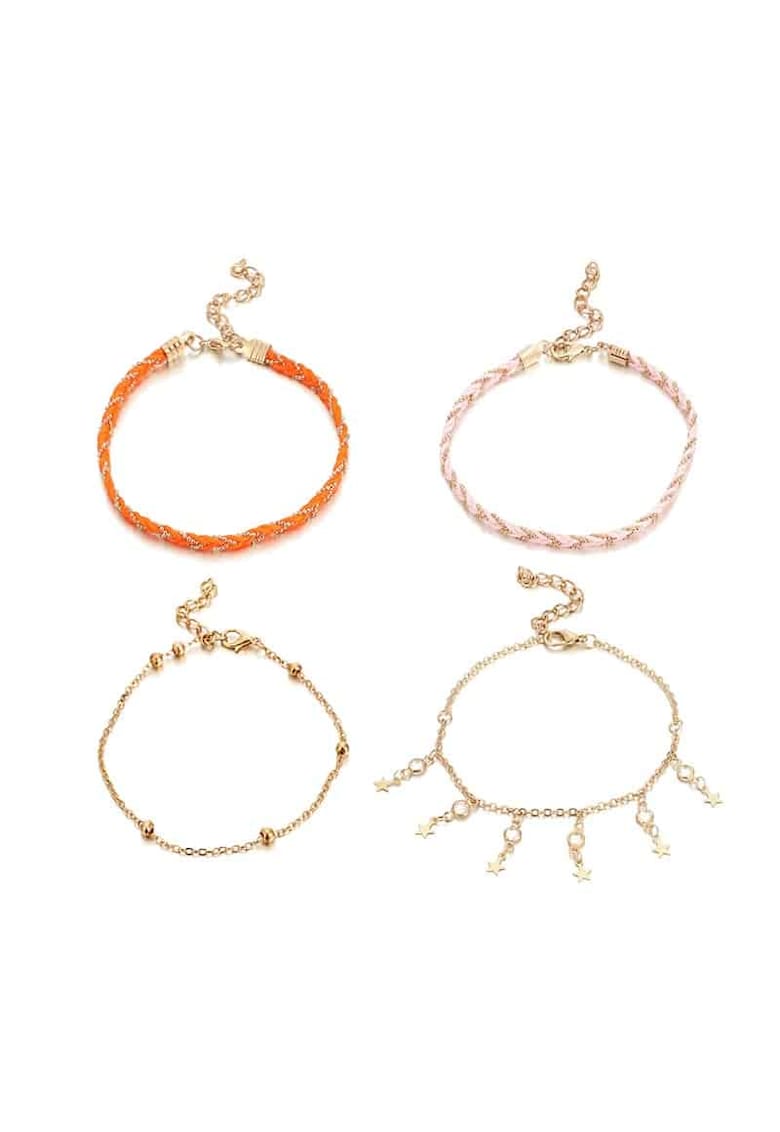 Set 4 bratari de picior - aurii - Kimm C1