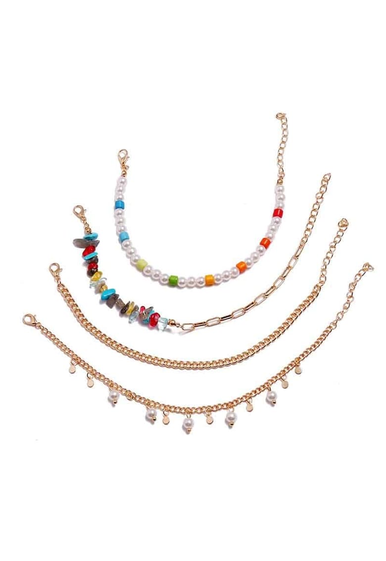 Set 4 bratari de picior - aurii - Kerstin C5