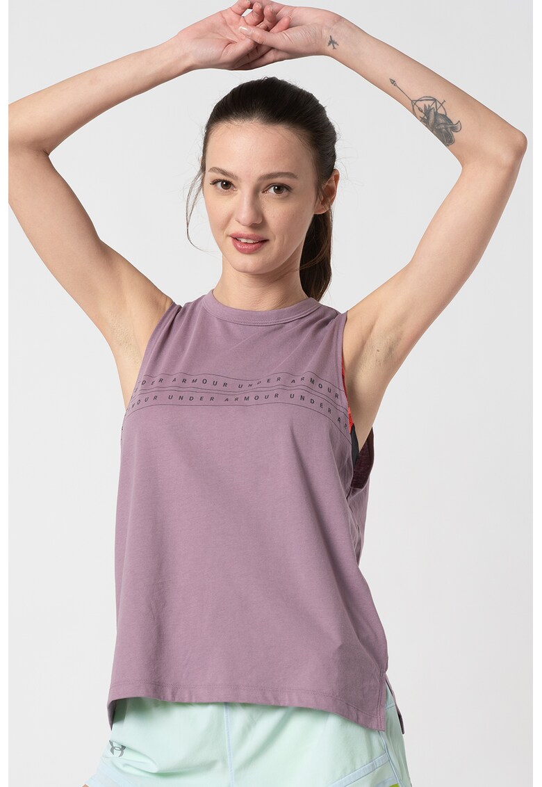 Top cu imprimeu logo pentru fitness