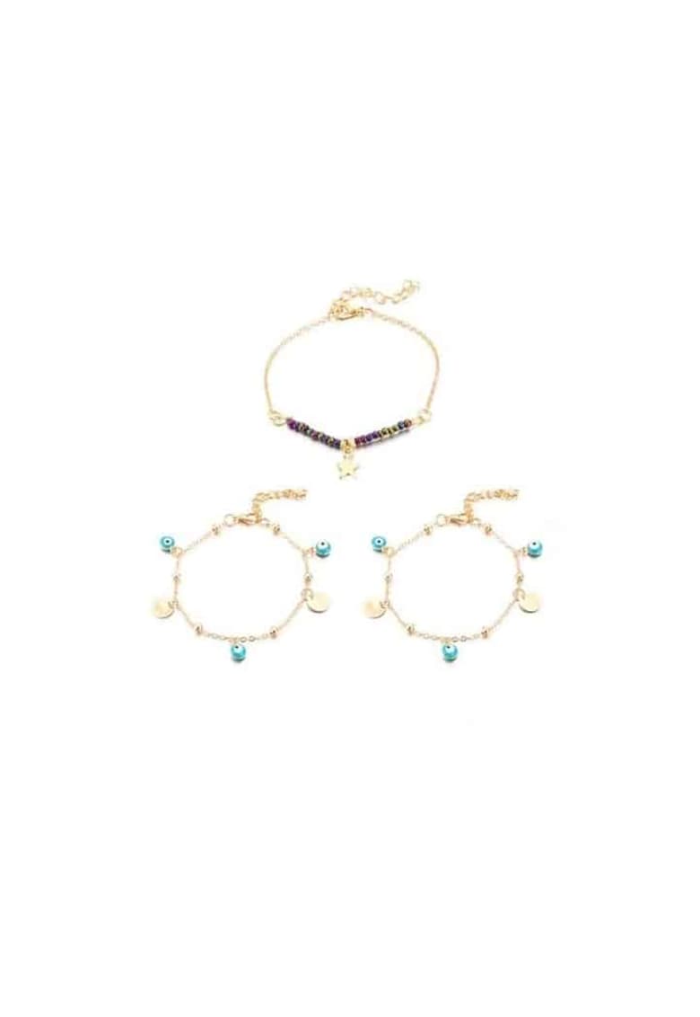 Set 3 Bratari Janna - Auriu - Aliaj metalic