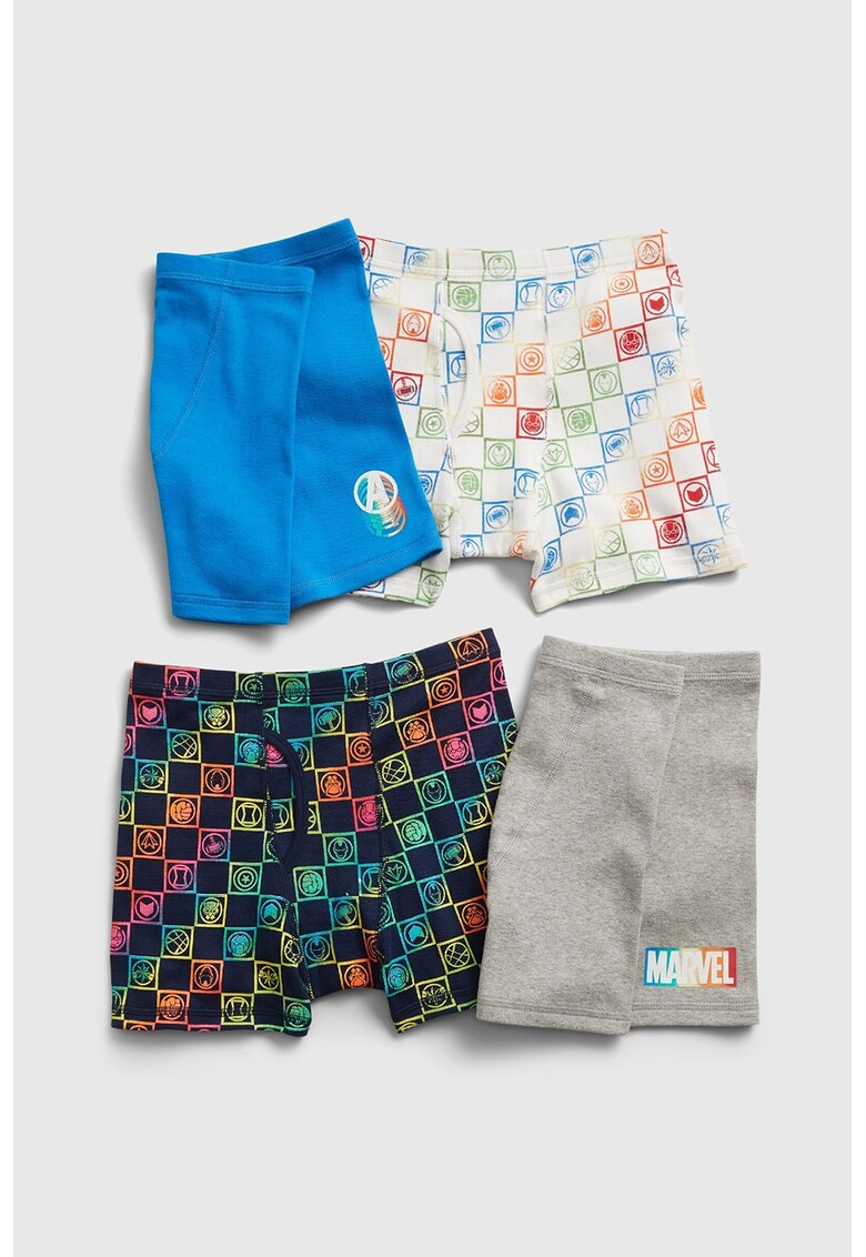 Set de boxeri de bumbac organic cu model - 4 perechi