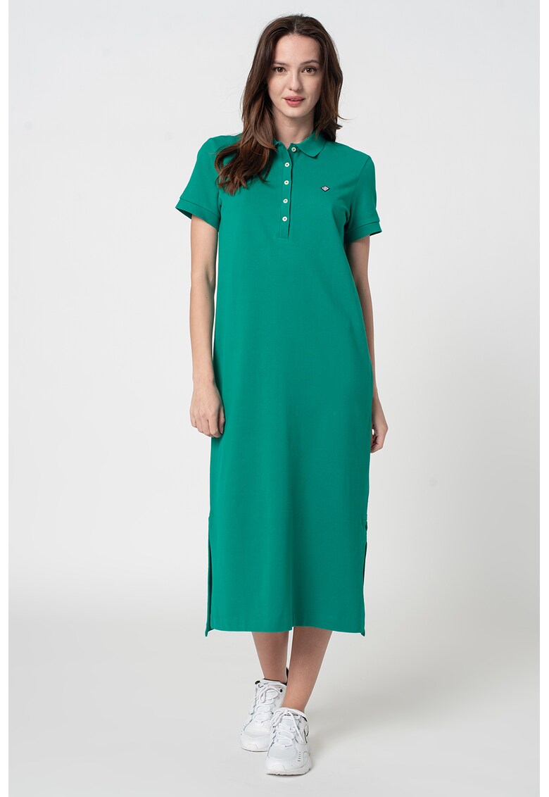 Rochie polo midi cu slituri laterale