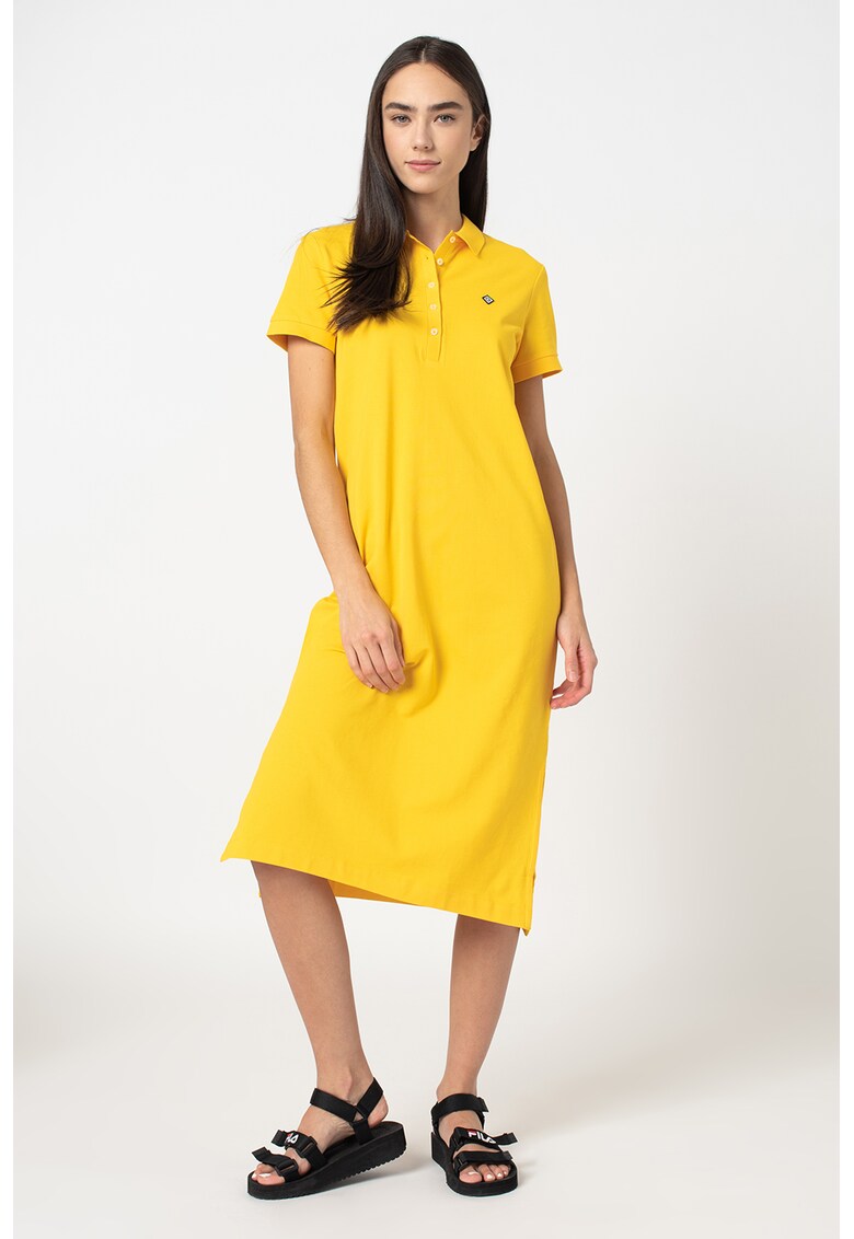 Rochie polo midi cu slituri laterale
