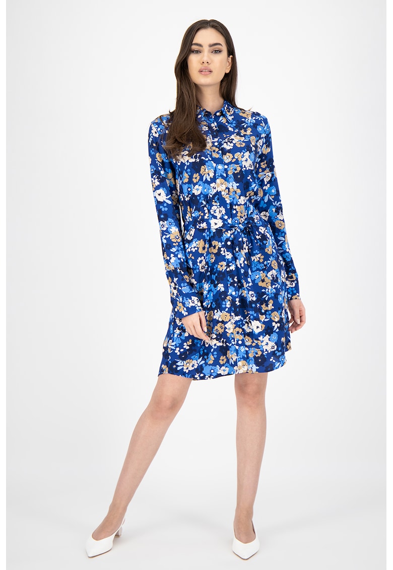 Rochie cu imprimeu floral si cordon
