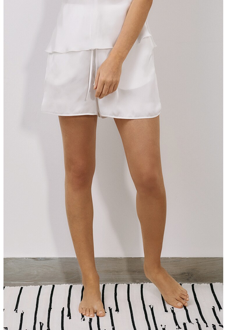 Pantaloni scurti de pijama cu aspect satinat Less Is More EMAT Concept imagine noua