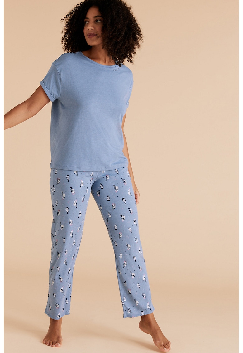 Pijama cu maneci cazute fashiondays.ro imagine noua