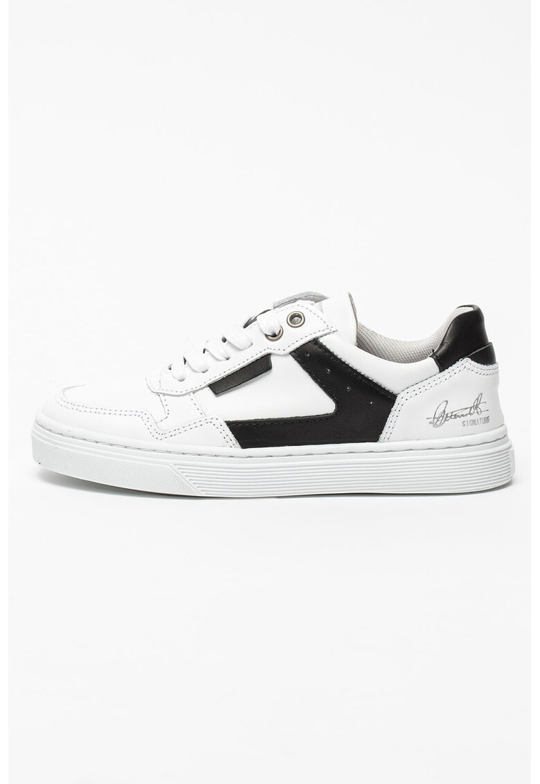 Pantofi sport de piele cu garnituri contrastante
