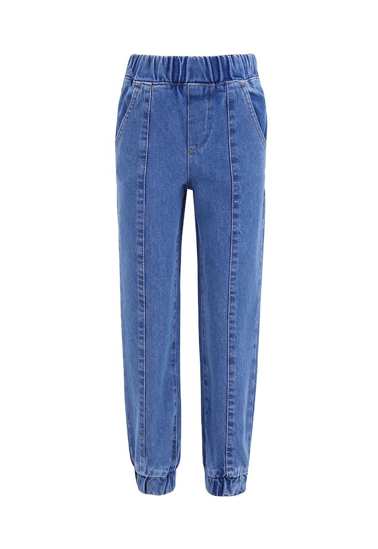 Pantaloni jogger cu talie inalta
