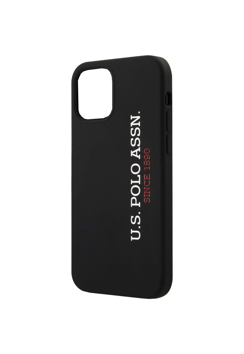 Husa Cover US Polo Silicone Vertical Logo pentru iPhone 12 Mini USHCP12SSLBKV2 - Black