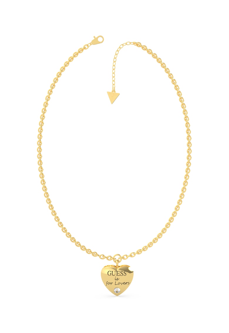 Colier din lant placat cu aur si decorat cu pandantiv in forma de inima image10