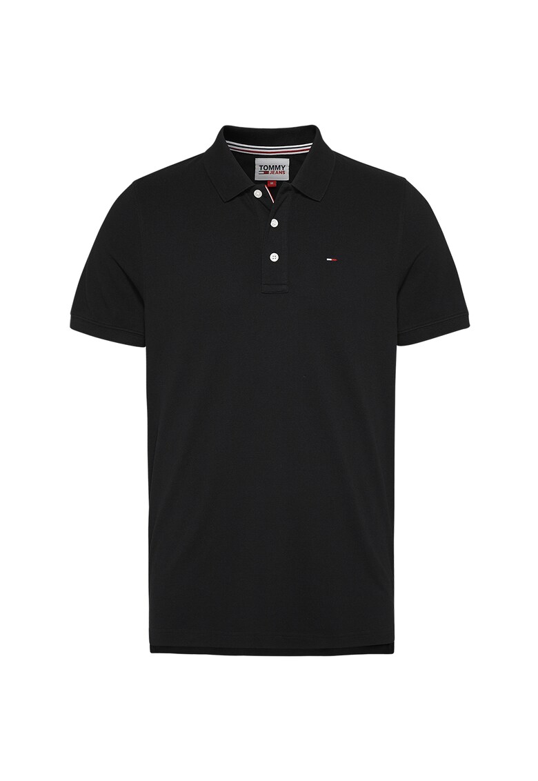 Tricou polo slim fit din bumbac organic