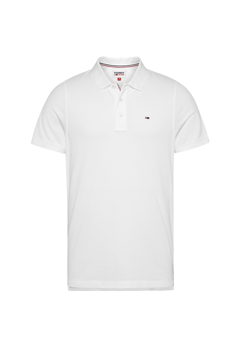 Tricou polo slim fit din bumbac organic Tommy Jeans imagine 2022