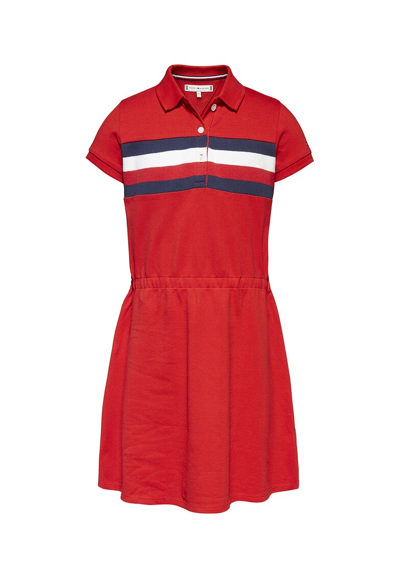 Rochie polo evazata din amestec de bumbac organic
