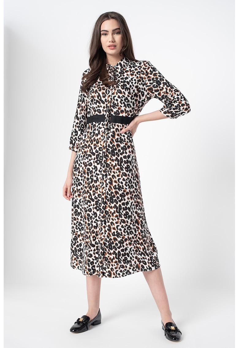 Rochie tip camasa cu animal print