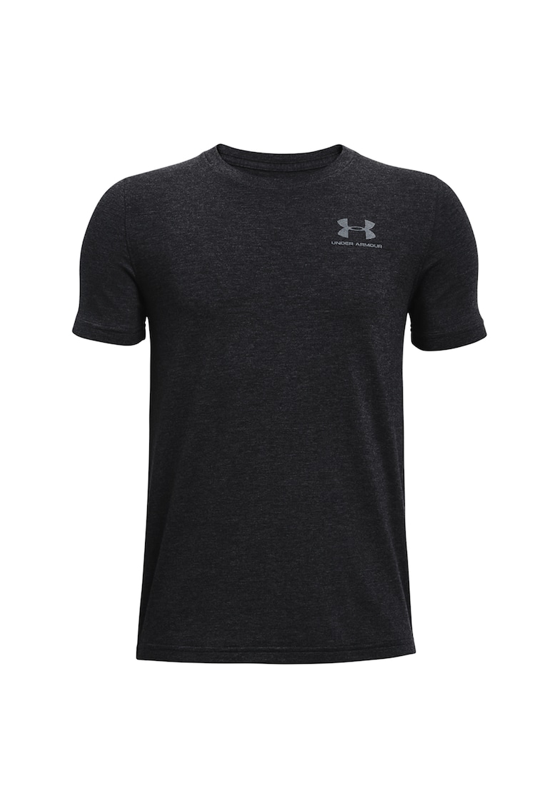Tricou cu decolteu la baza gatului - Negru