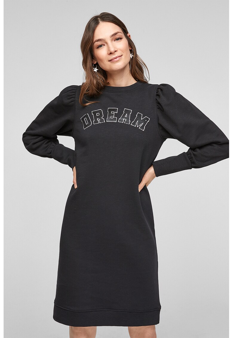 Rochie tip bluza sport cu maneci bufante