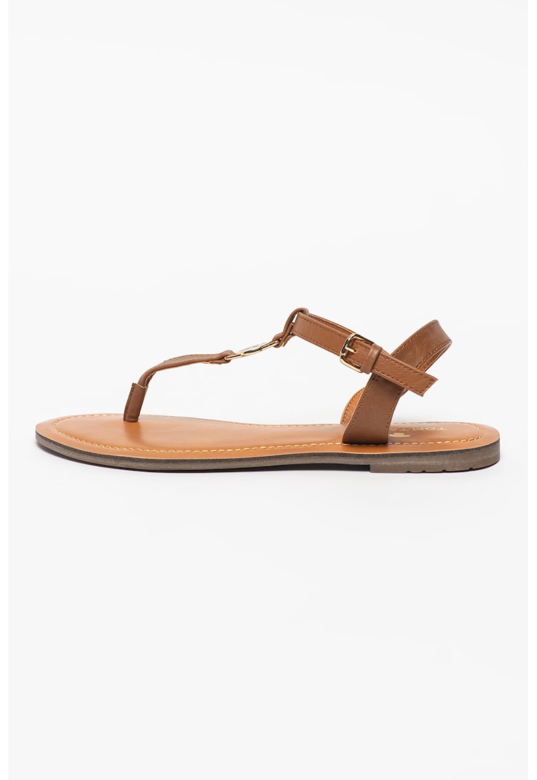 Sandale de piele ecologica cu bareta T