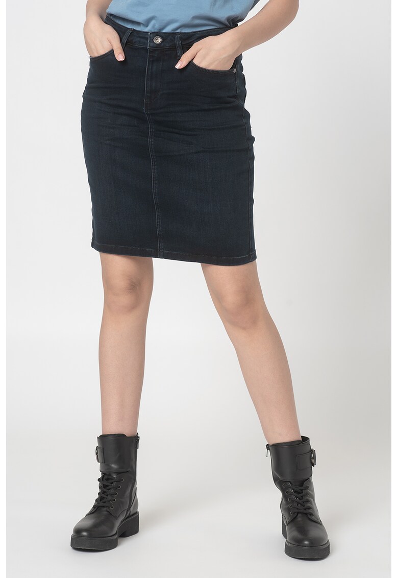 Fusta din denim elastic