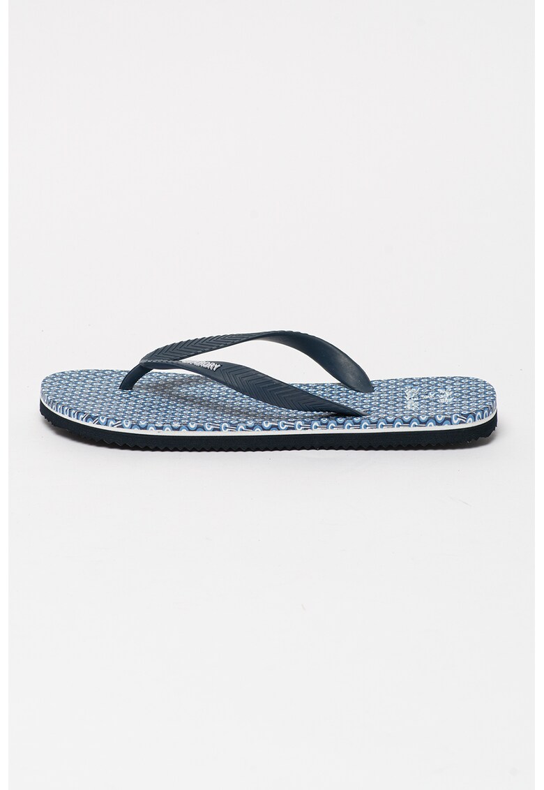 Papuci flip-flop cu logo in relief