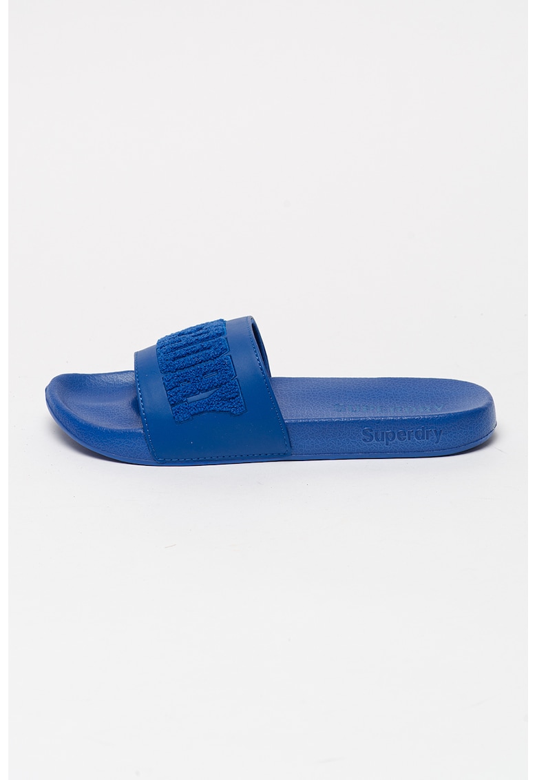 Papuci cu logo din material terry