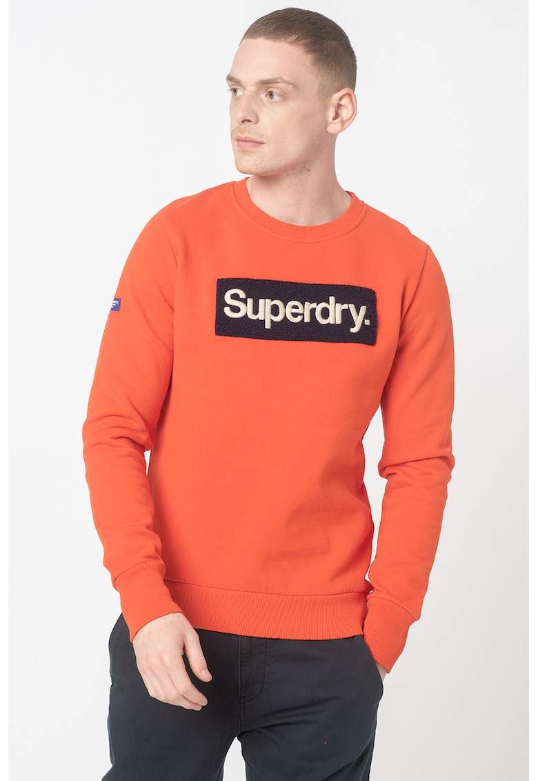 Bluza sport cu broderie logo Workwear imagine fashiondays.ro SUPERDRY