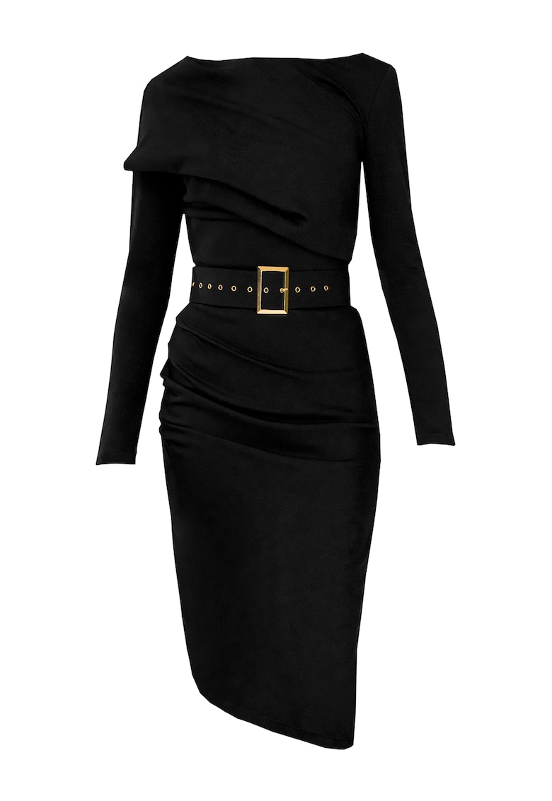 Rochie cambrata cu decolteu barcuta Slide