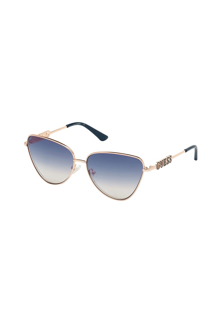 Ochelari de soare cat-eye cu rama metalica