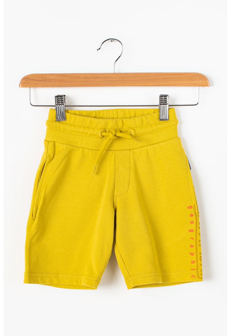 Pantaloni sport scurti cu imprimeu logo Nadyr - Galben mustar