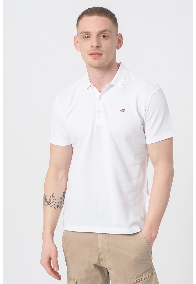 Tricou polo cu logo mic brodat Ealis