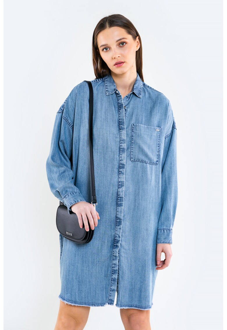 Rochie tip camasa din lyocell
