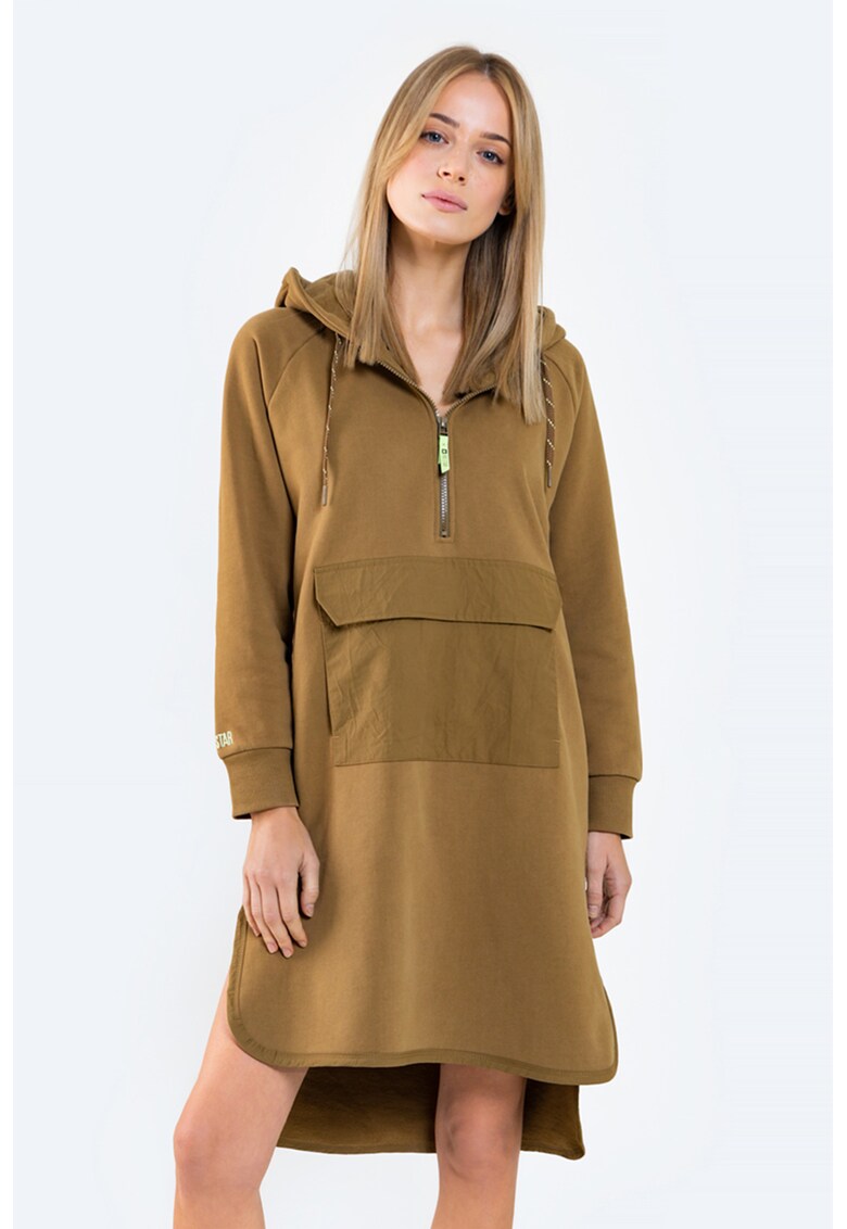 Rochie tip hanorac cu buzunar kangaroo