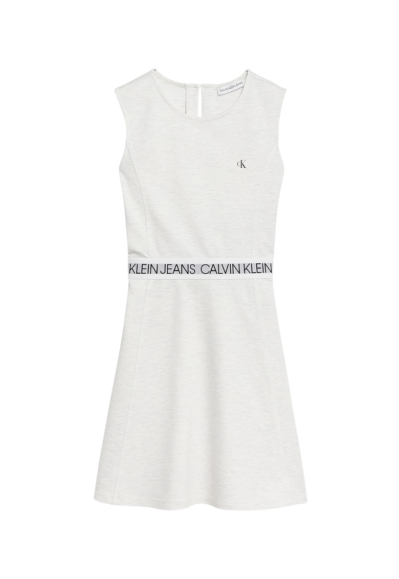 CALVIN KLEIN - Rochie cambrata din jerseu cu talie cu logo