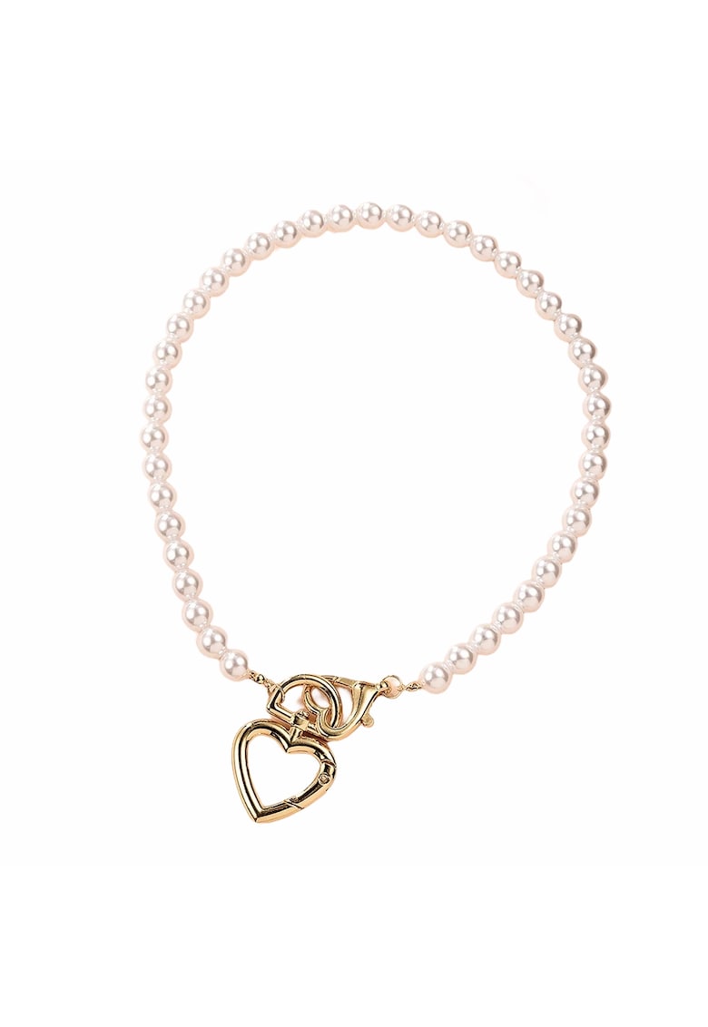 Colier auriu - cu perle si inimi - Nikka C5 -