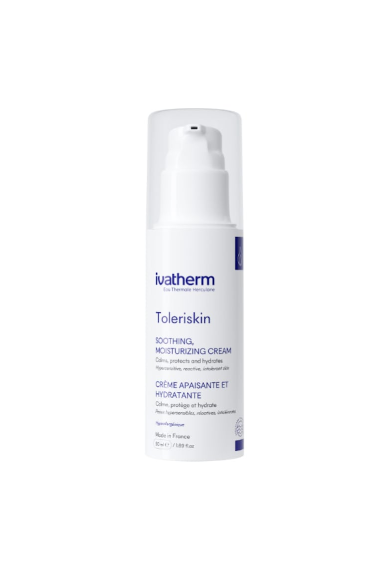 Crema hidratanta intens calmanta Toleriskin - cu efect prebiotic pentru pielea hipersensibilizata - 50 ml