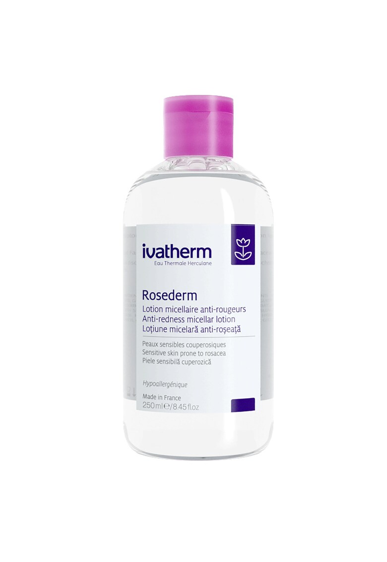 Lotiune micelara anti-roseata - Rosederm - lotiune demachianta pentru piele sensibila cu rozacee - 250 ml