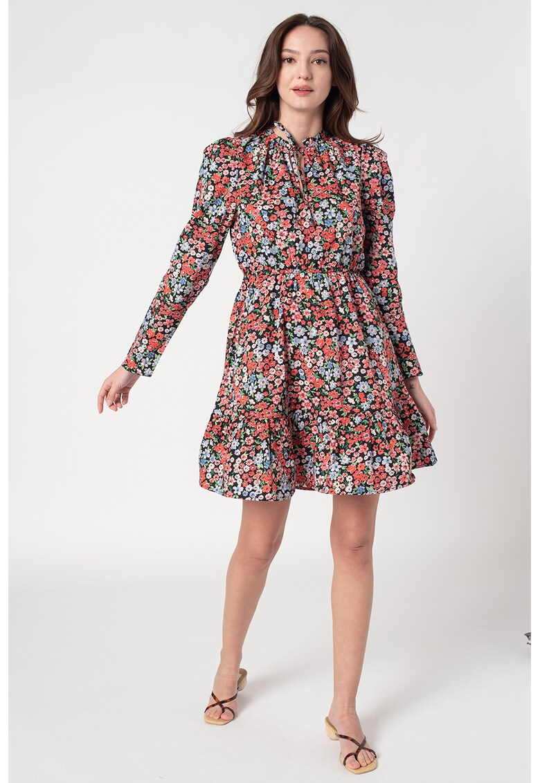 Rochie mini evazata cu imprimeu floral Sylvia