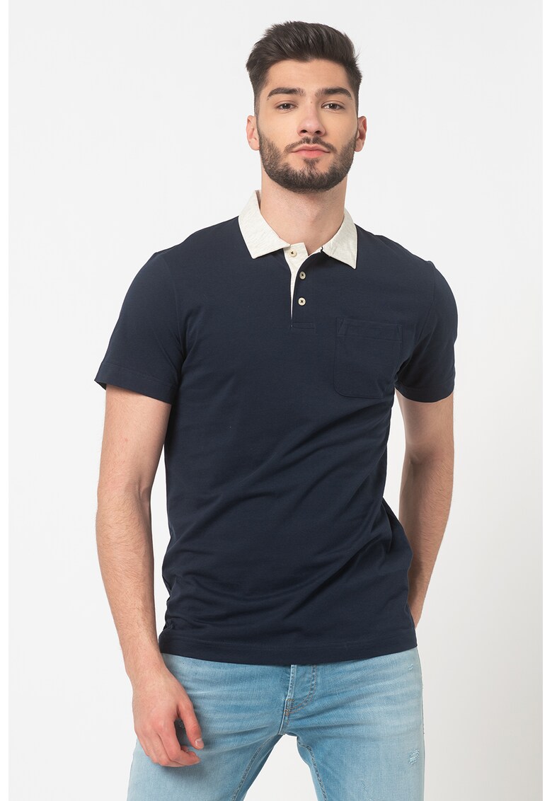 Tricou polo cu guler contrastant Nigel